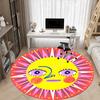1pc Sunflower, Summer Carpet, Round Non Slip Durable Large Size Office Carpet, Suitable for Office