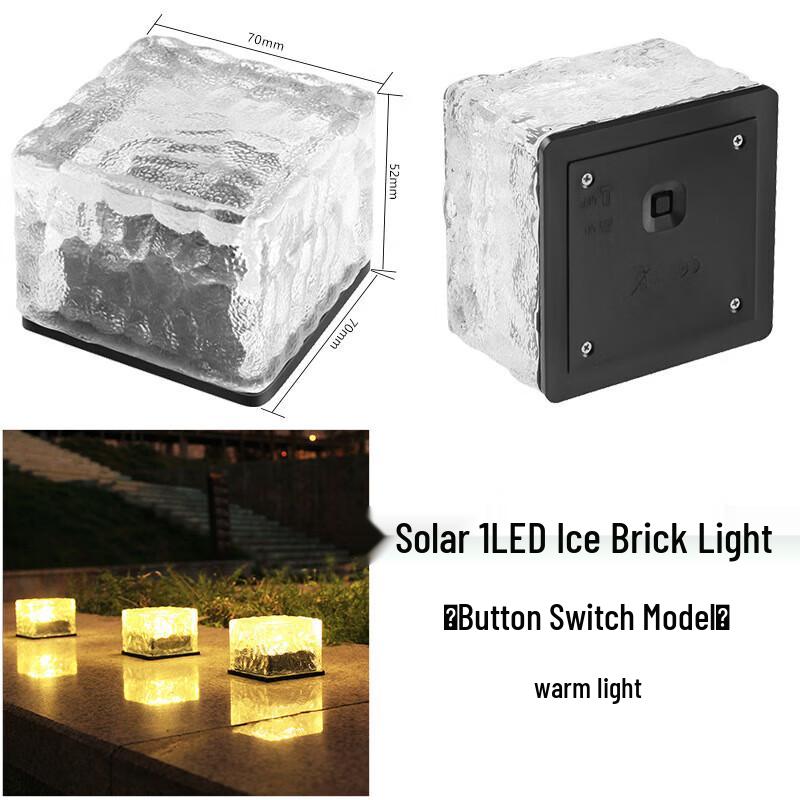 Moufou Solar Powered Ice Brick Pathway Light
