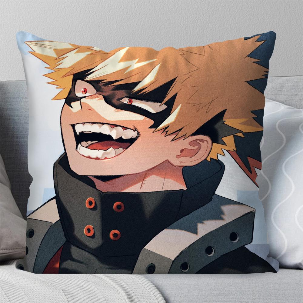Animation B-Bakugou K-Katsuki Pillow Case Square Pillow Bedroom Sofa Leisurecomfortcushion Car Living Room Home Decoration 40X40