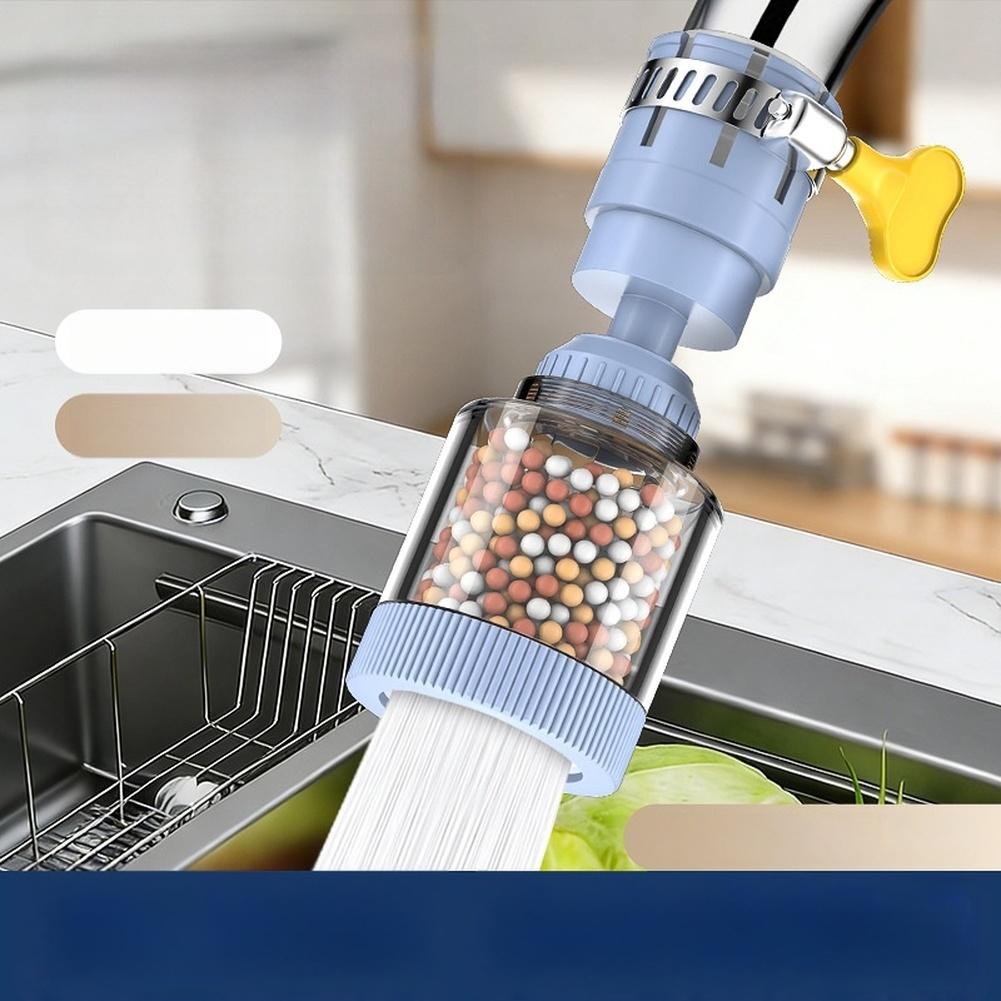 360 Degree Turnable Faucet Extender with Multi Layer Filtration Media for Standard Threaded Faucets 15 25mm Diameter Range