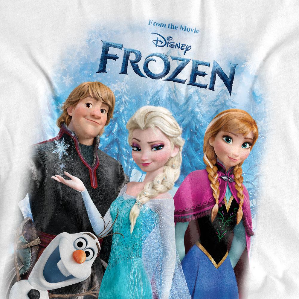 Frozen Womens/Ladies Elsa Anna Kristoff Olaf Poster T-Shirt