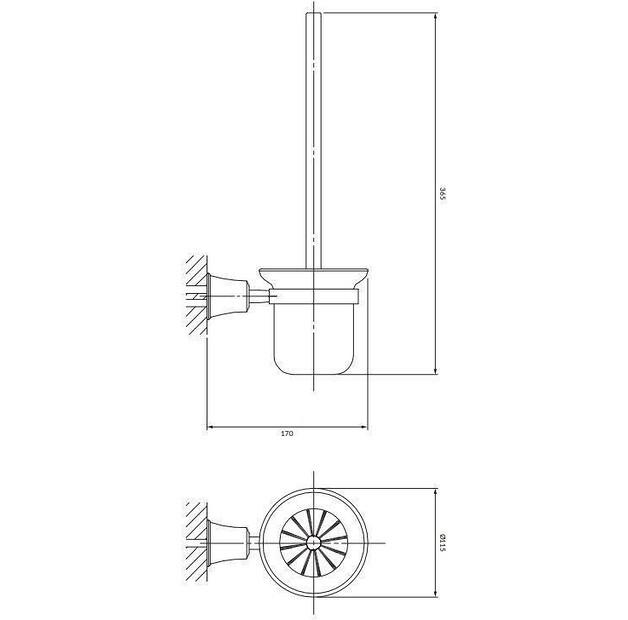 Toilet Brush Omnires Art Line AL53620BSB