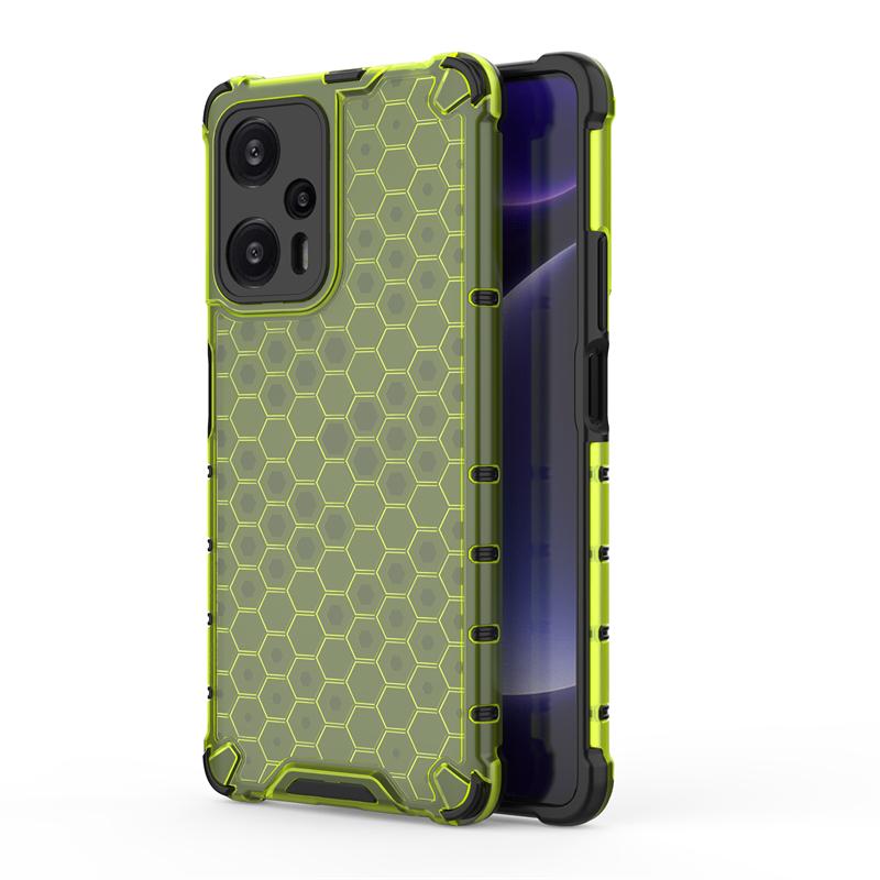 Shockproof Transparent Case For Xiaomi Poco F5 Anti-knock Honeycomb Armor Clear Back Case For Poco F5 Case Cover For Poco F5 Pro