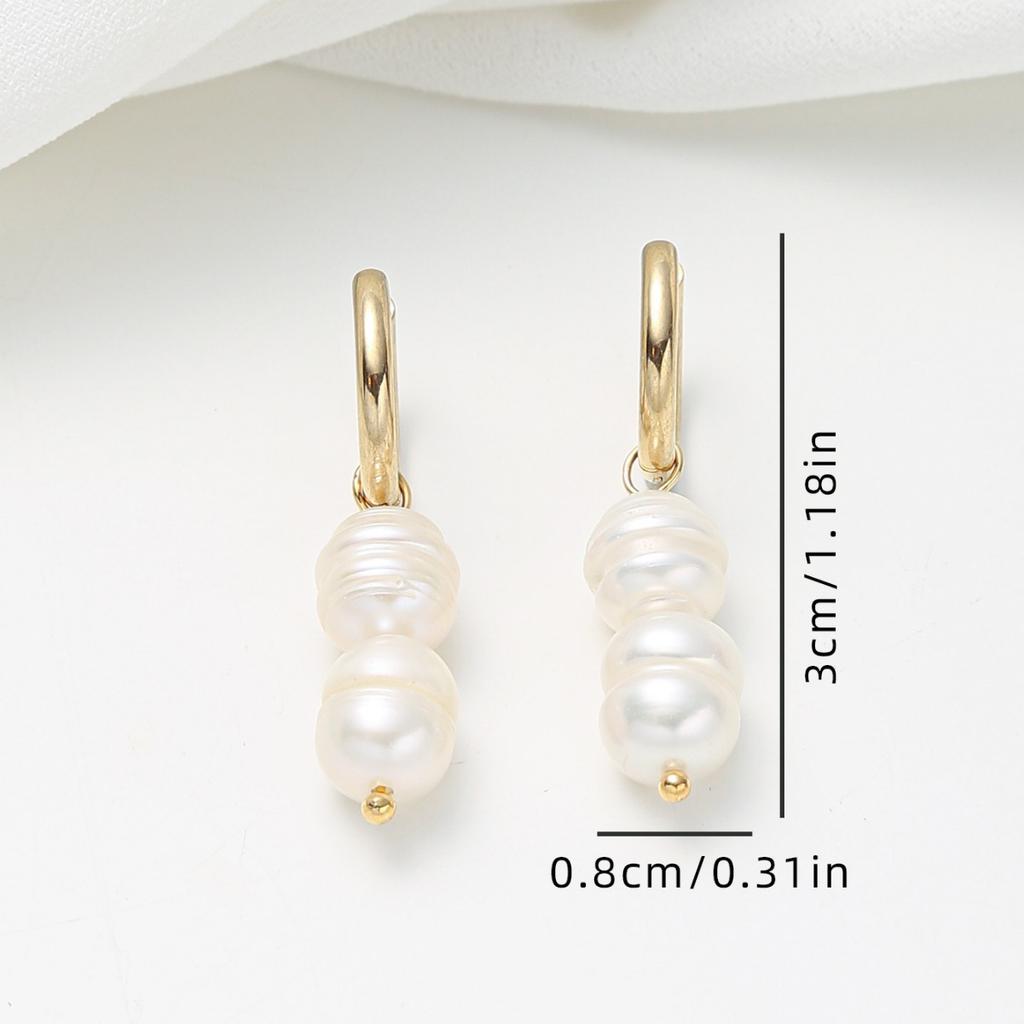 Fabrik Mode Japanischer und koreanischer Stil Mode speziell geformte Perlenohrringe Nischendesign eingelegte Perlenstecker liebe leichte Luxusohrringe