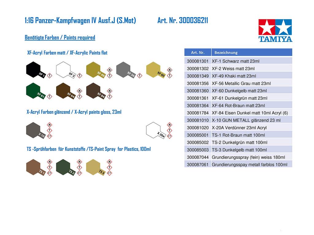 Tamiya Big Tank Series 11 German Panzer IV J Single Motorized Plastic Model Kit 36211 1/16 No. Ausf.