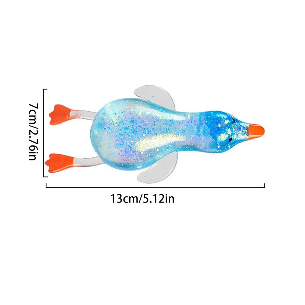 Maltose Colorful Aurora Duck Squeeze Toy Soft Cute Animal Stress Relief Decompression Stretch Toy For Adults And Children Gift