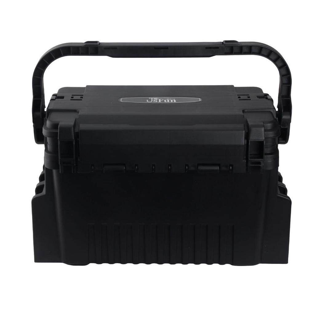 Fishing Tackle Box Set: Includes Large Capacity Storage Box, Rod Holder, Cup Holder, and Lure Storage.