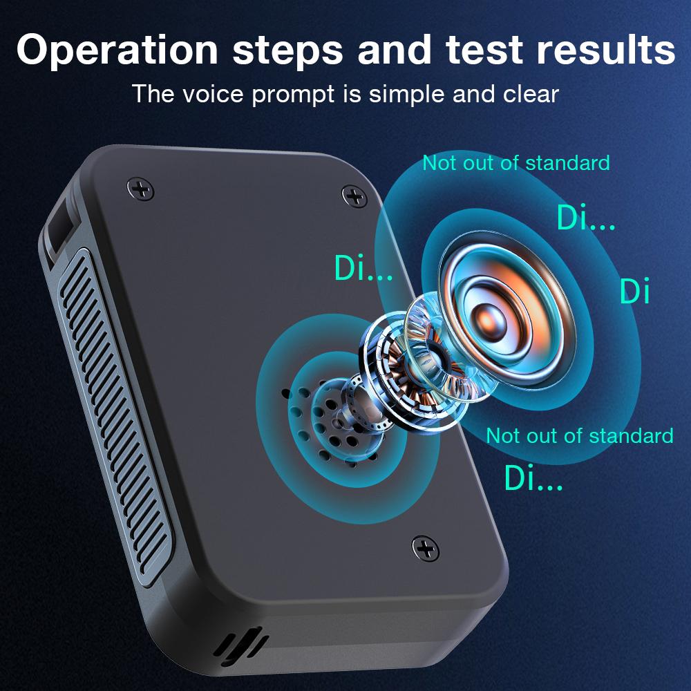 Portable Alcohol Tester Electrochemical Alcohol Detector Professional Breathalyzer LCD Display Drunk Driving Test Alcohol Meter