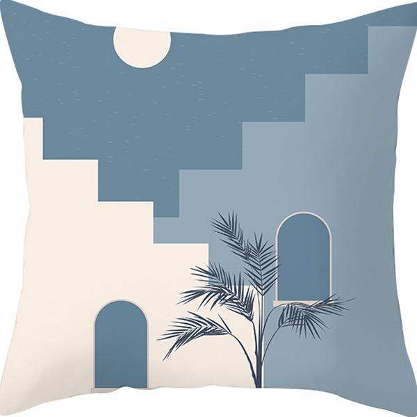 Nordic Abstract Printed Linen Pillowcase Popular Office Living Room Sofa Bedside Pillowcase