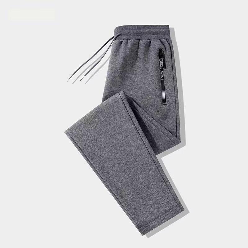 Men's Loose-Fit Korean Style Casual Zipper Pocket Leggings for Autumn and Winter