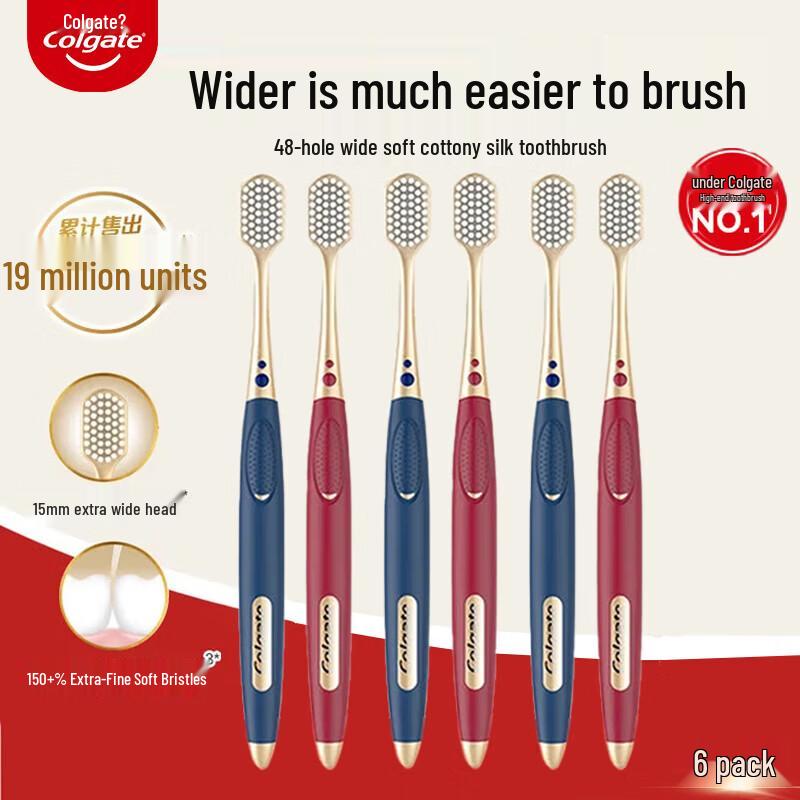 

Colgate Wide Head Soft Bristle Toothbrush 6-Pack