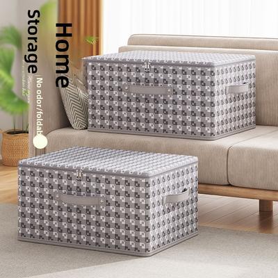 Non-woven Pixel Zipper Storage Box Household Clothing Storage Box Dormitory Folding Storage Wardrobe Storage Box