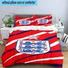 3pcs England Football Crest Printed Bedding Set Duvet Cover Closure Includes 1 Duvet Cover & 2 Pillowcases Bedding Sets Home Decor Gifts