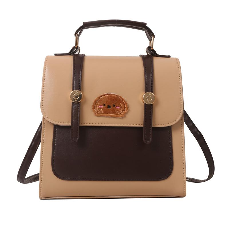 Jarní nová korejská batohová crossbody taška jednoduchá textura pro dojíždění jednoduchá retro ležérní taška