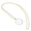 5X Alloy Necklace Magnifying Glass Portable Rding Pendant Magnifier with Chain