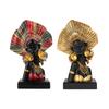 Afrikanische Frauen Skulpturen Exotische Stammesfrau Figuren Statue Sammlerstück Kunsthandwerk Schreibtischornament Haus Büro Dekorationen