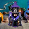 Halloween Haunted House DIY Kit Wooden Castle for Bedroom Entrance Fireplace Wooden Castle House 3D House Puzzle Toy