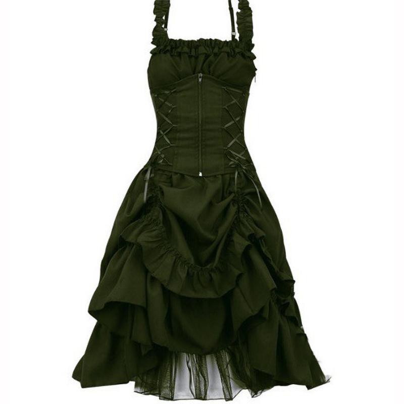 Lolita Gothic Slim Slimming Irregular Strap Waist Dress Tube Skirt