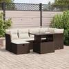 VidaXL Garden Furniture Set with Cushions 7 Pcs Brown Wicker 3327783