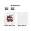 Christmas Dwarf Digital Printing Polyester Three-Piece Quilt Cover Bedding Quilt Cover Pillowcase