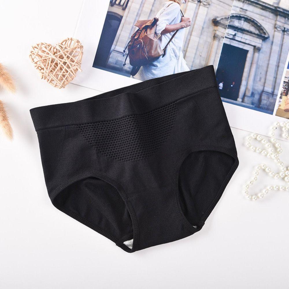 5PCS Panties Seamless Briefs Mid Waist Women Underwear Comfortable Simple Underpants Girls