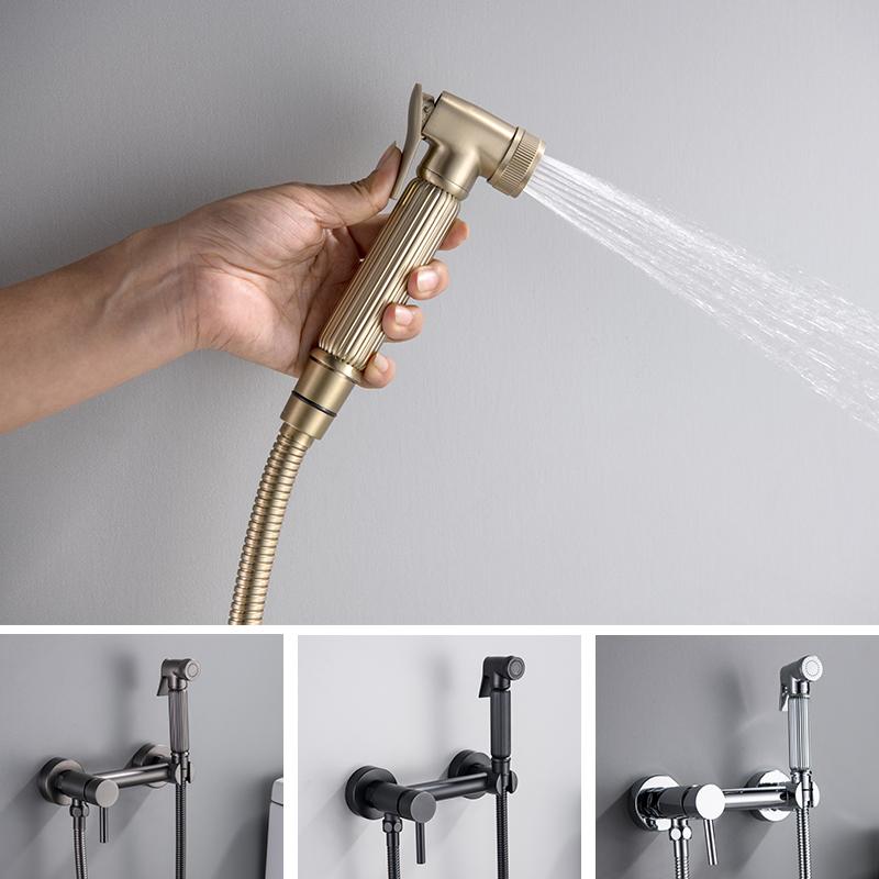 Brass Bidet Tap Faucet Washer Bathroom Muslim Shower Ducha Hygienic Cold Hot Water Mixer Toilet Bidet Crane Shower Shattaf Spray