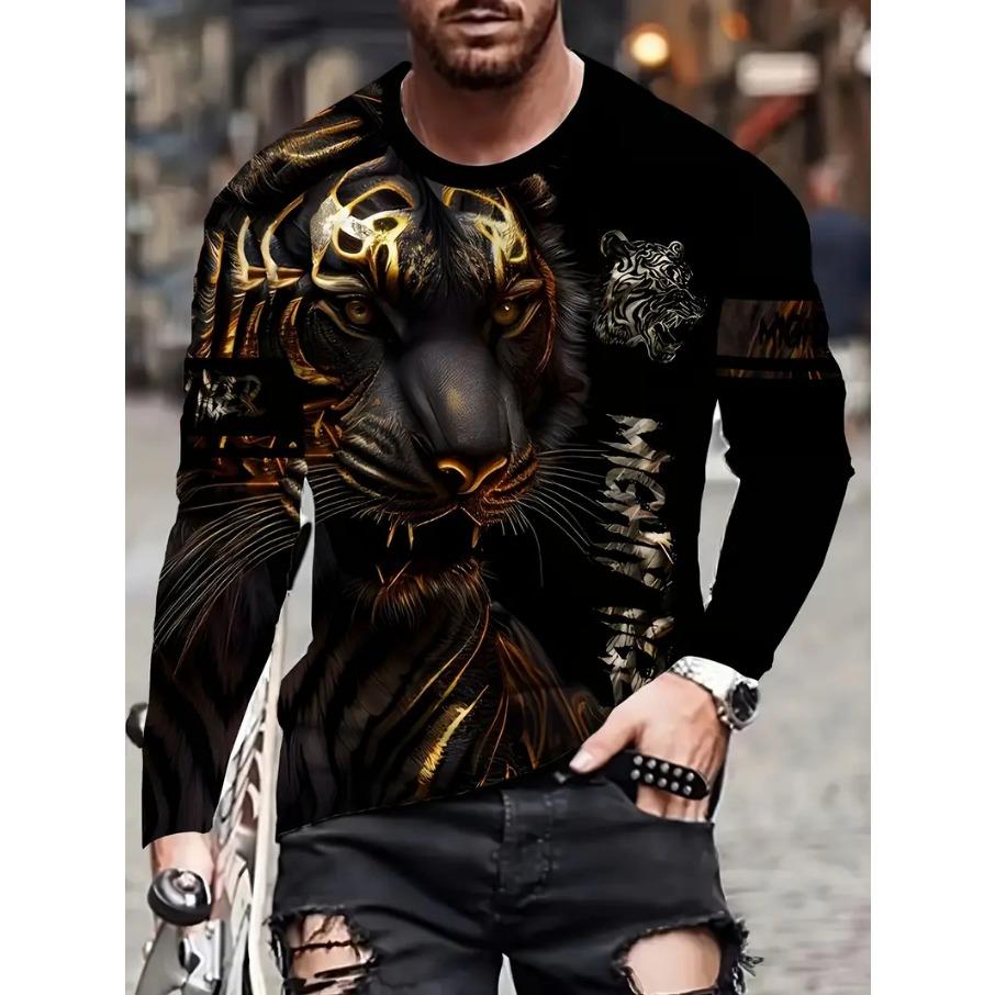 women o neck long sleeve 3d print t shirt