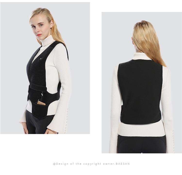 Unisex Graphene Heated V-Neck Vest: One Size Adjustable Electric Heating Vest