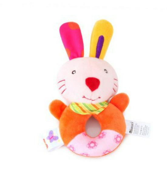 Cute Animal Cartoon Plush Baby Rattle Toy