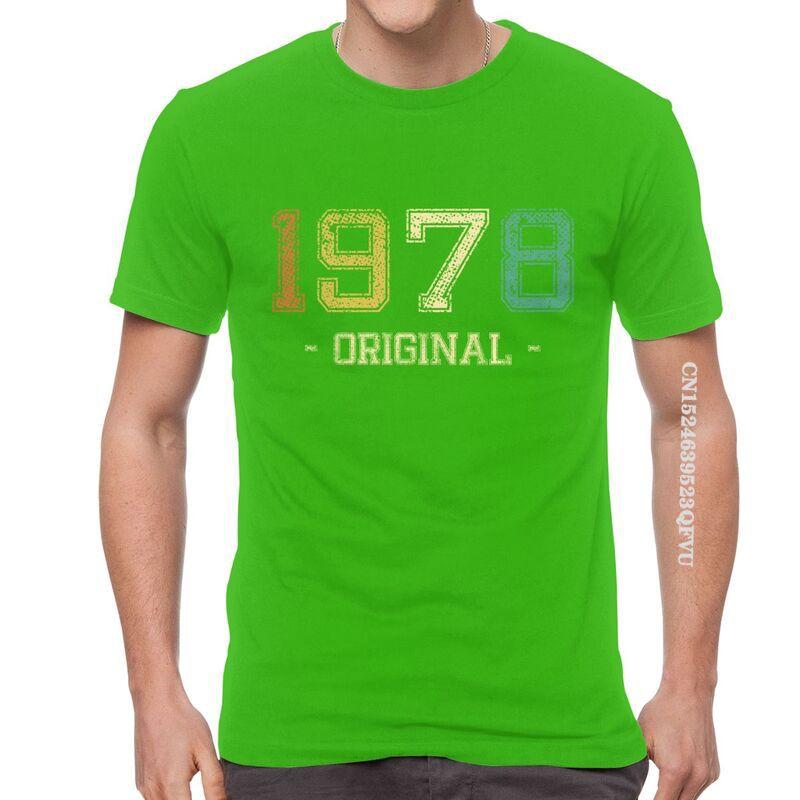 Vintage Born In 1978 T Shirts Men Novelty T Shirt Cotton Oversized 43nd 43 Years Old Birthday EMO Men  Tshirt Unique Tee Top
