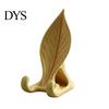 Cute Desk Gadgets Leaf Shaped Phone Stand, 3D Printed Mobile Holder with Double Stable Cell Mount Hook Support, Creative Hands Free Video Cradle,
