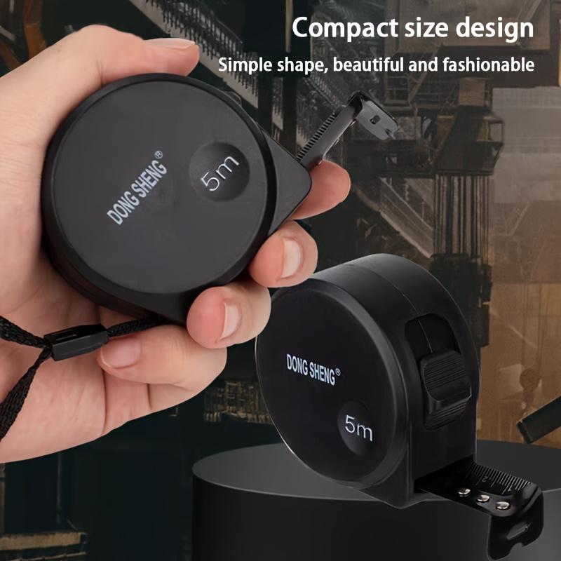 1pc Tape Measure Black Matte High Precision Durable Waterproof Frosted Finish, Locking Feature Thickened Shell,Heavy-Duty Precision Measuring Tool