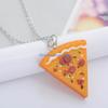 HX6F Set mit 7 modischen Pizza-Halsketten-/Schlüsselanhänger-Sets Dekoration für Foodie-Paare