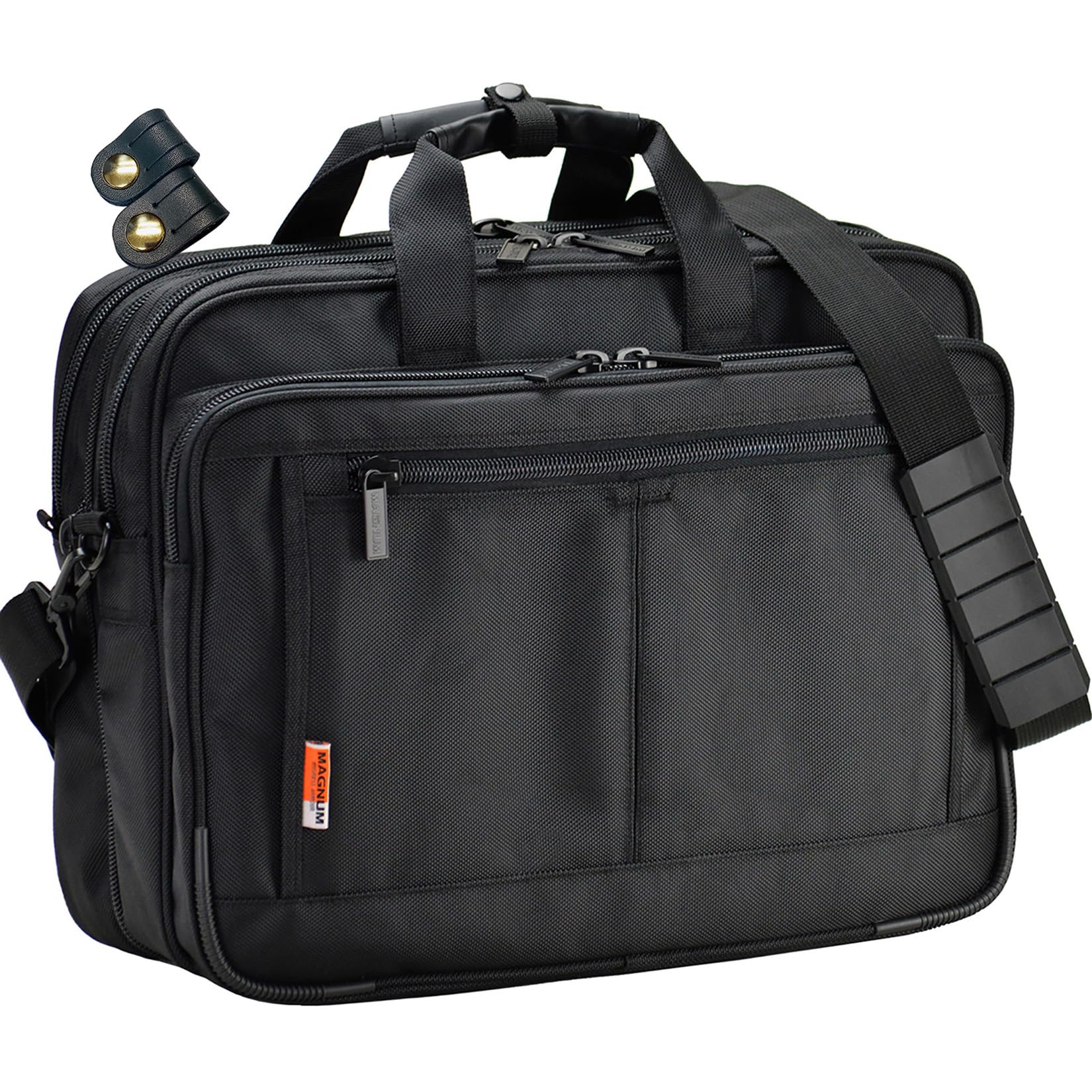 

Laptop-compatible business bag with adjustable gusset width for commuting, business trips, and B4 file capacity, weighs 1370g + Takehachi cable band