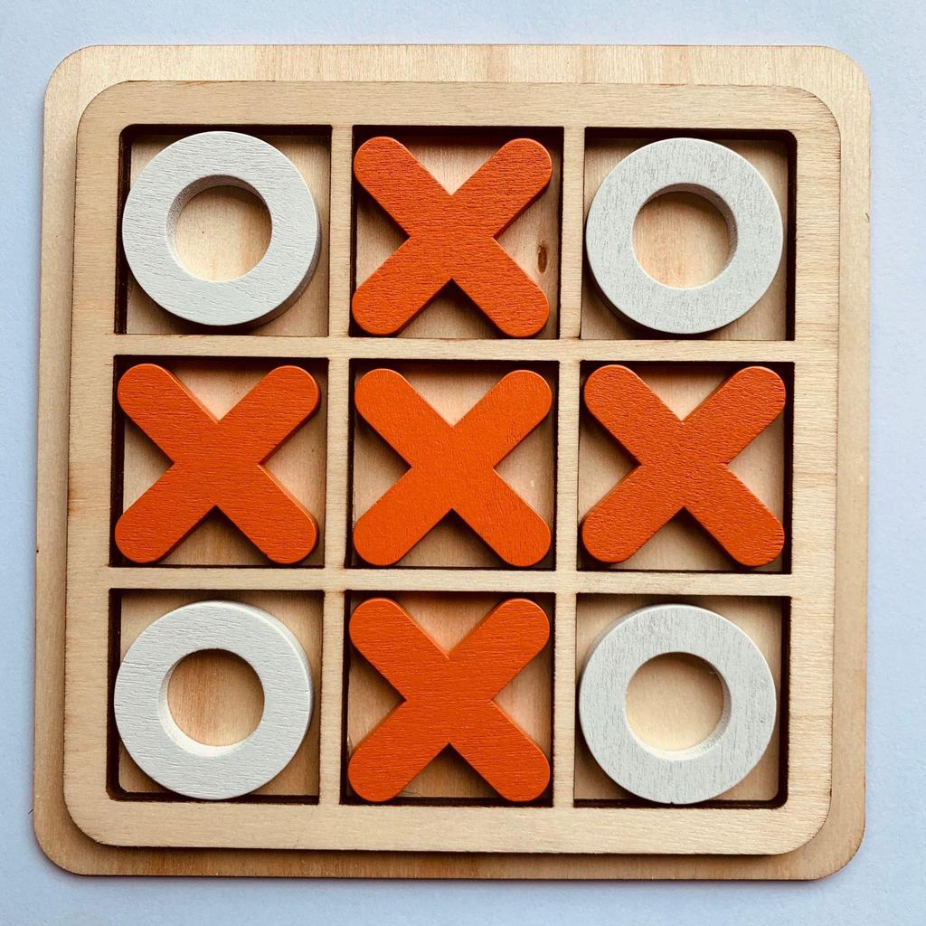 Wooden Tic-Tac-Toe Educational Game for Kids - Enhance Logical Thinking and Enjoy Entertaining Battles