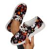 Women's Casual Flat Shoes with Pumpkin Print for Halloween