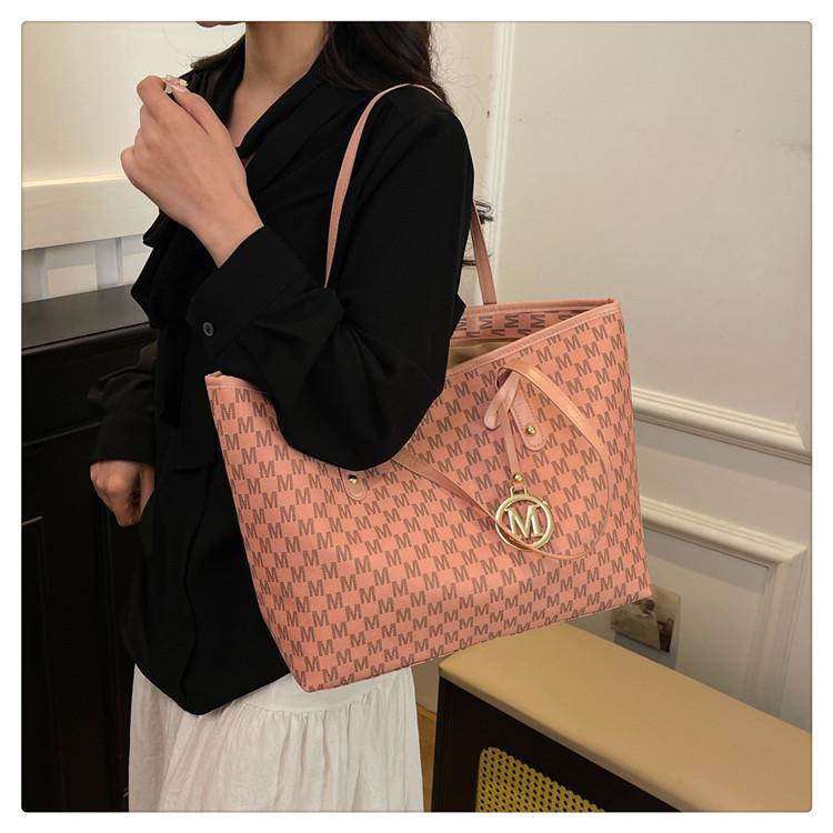 Damen 2025 Modische Tragetasche mit großem Fassungsvermögen, hochwertig, für Pendler, mit Buchstaben-Design.