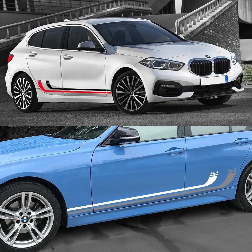 2PCS Car Side Door Stickers Vinyl Decals DIY Auto Exterior Accessories For BMW 1 Series E82 E87 E88 F20 F21 F70 E81 F40 F52