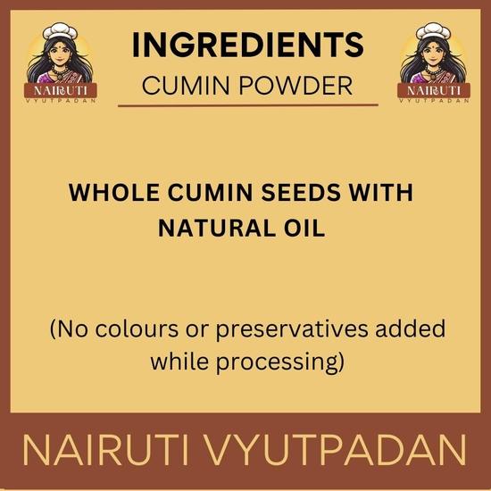 NAIRUTI VYUTPADAN | Cumin Powder 200g | Pure & Natural Jeera Powder | No Added Preservatives or Colors | Aromatic Ground Cumin