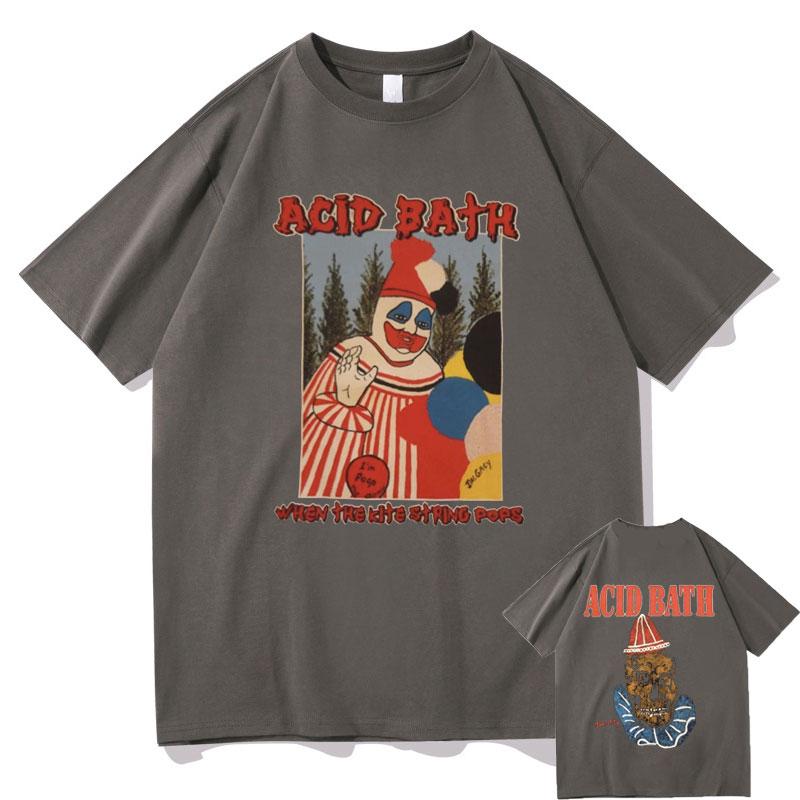 Acid Bath When The Kite String Pops Album Graphic Print T-shirt Men Women Vintage Gothic Rock Tshirt Male Hip Hop Oversized Tees