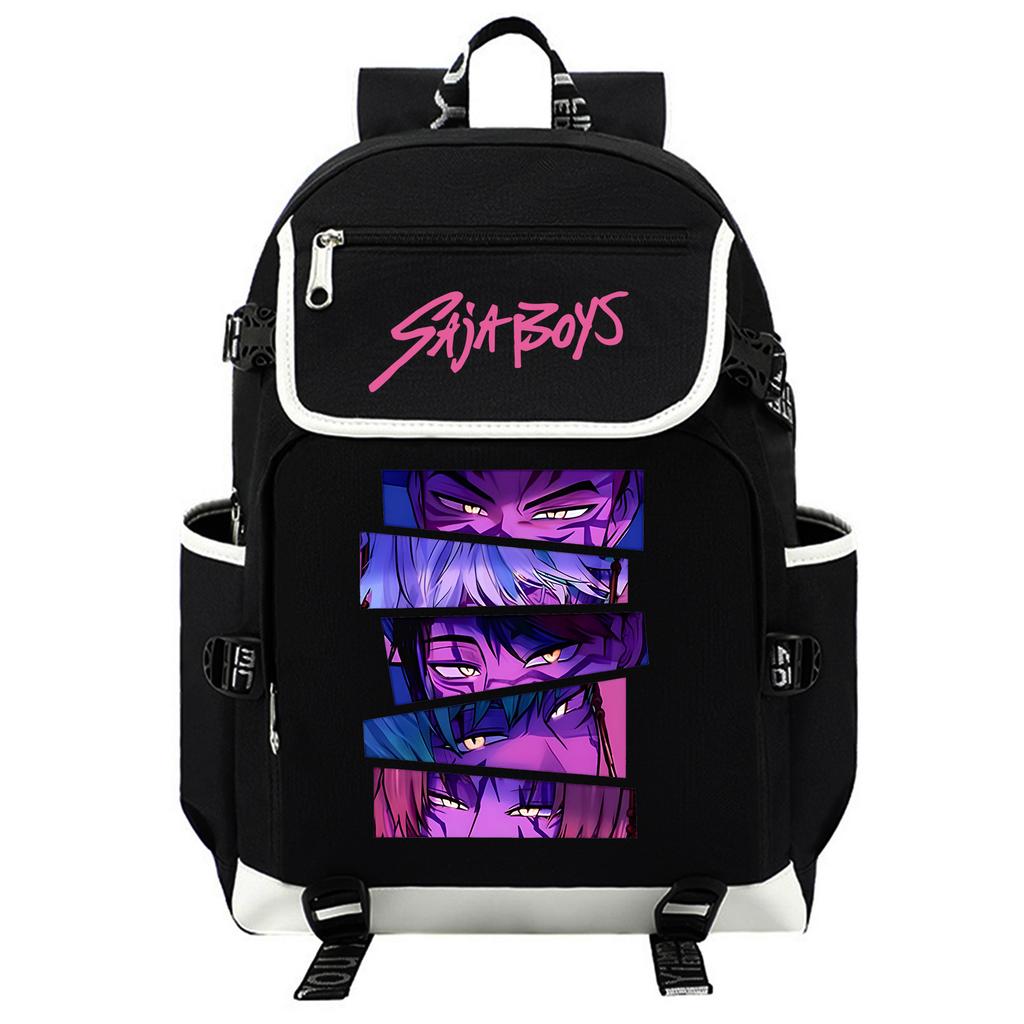 Trend Kpop Anime Cartoon Printed Backpack Lightweight Large Capacity Casual Student School Bag