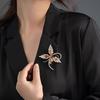 A Light Luxury and High-end Crystal Butterfly Brooch, An Elegant and Niche Brooch for Women's Coats and Suits