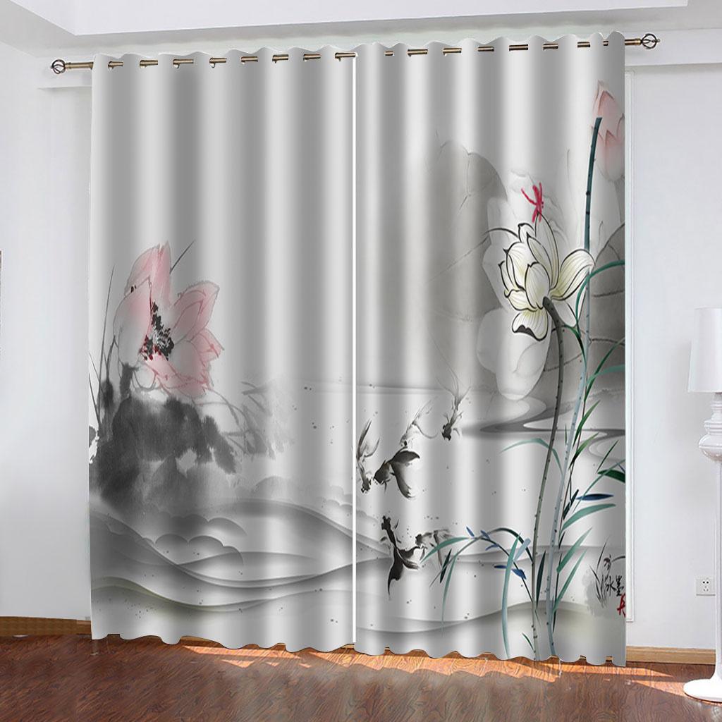 Chinese Chic Flower VintageWindow Drapes designed for Children Bedroom Space Living Room Treatments Kitchen HomeDecor Drape Blinds 2Pieces OnSale