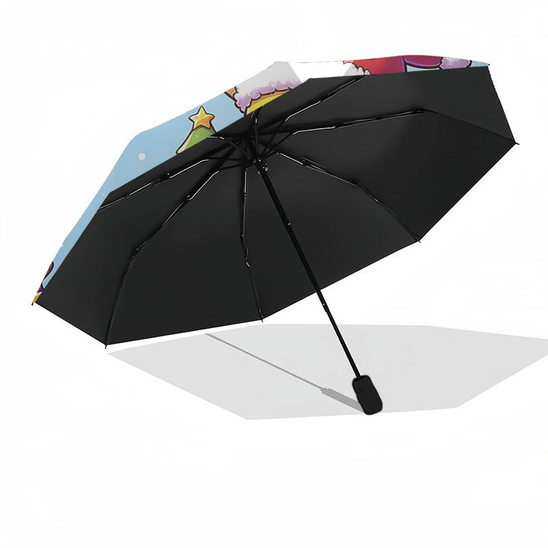 1pc Pikachu Christmas Santa Hat Pokémon Umbrella - Auto Open Close 8-Bone Iron Frame Outdoor Umbrella, Perfect Gift for Fans, Travelers, Daily Use.X01