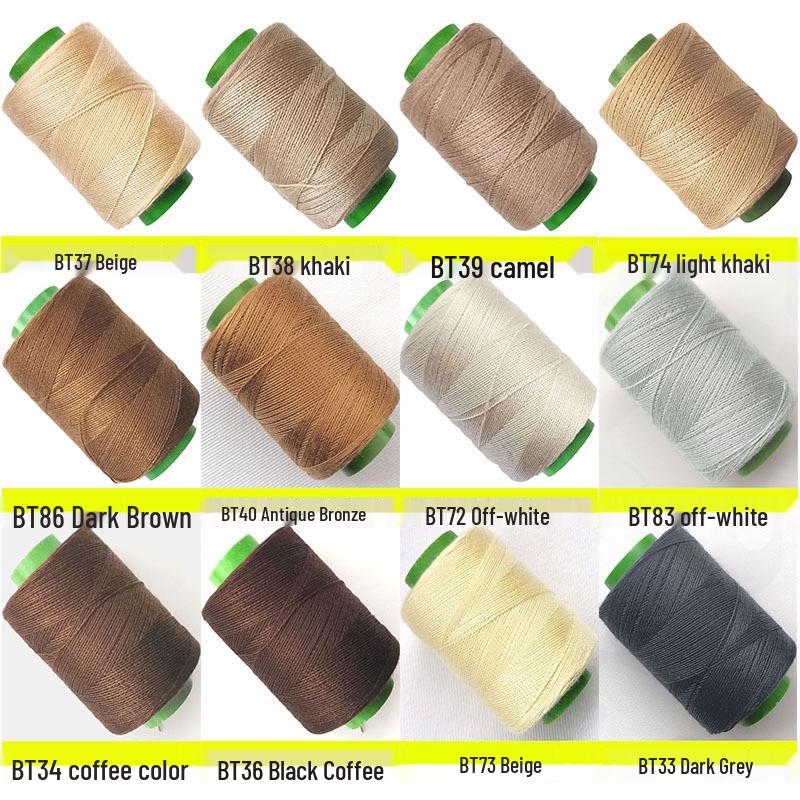 Pagoda Sewing Thread Set: Camel, Light Beige, Dark Gray, Black Coffee Small Rolls for Hand and Machine Mending.