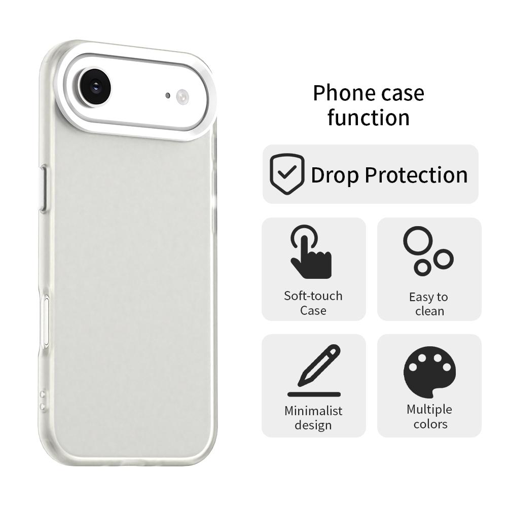 For iPhone 17 Air Case PC+TPU+PET Matte Anti-Drop Phone Back Cover