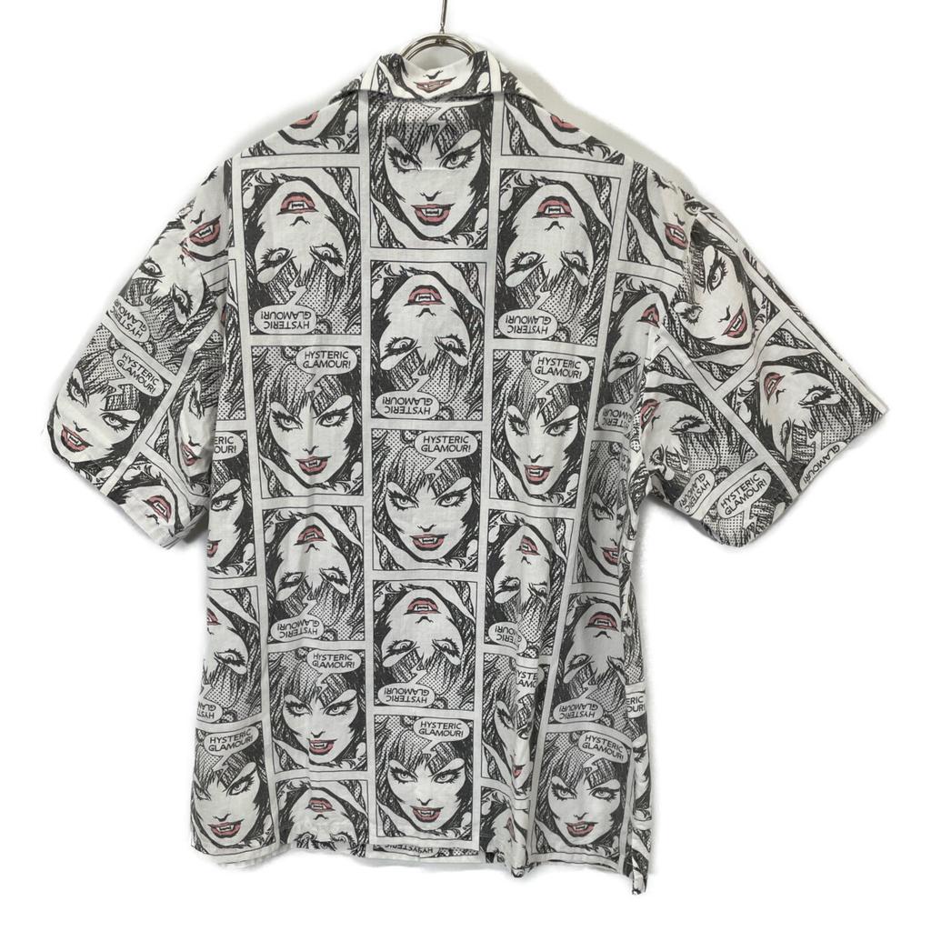 HYSTERIC GLAMOUR ×VAMPIRELLA CAUGHT DEMON pattern 02232AH01 shirt tops L whiteUsed