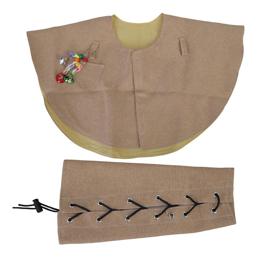 Parrot Antiscratch Shoulder Protector Arm Guard Set for Multifunctional Diaper Shawl with Adjustable Size for Bird Fun