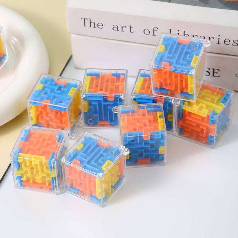 3D Cube Maze Rolling Ball Puzzle Toy for Kids Aged 4-12