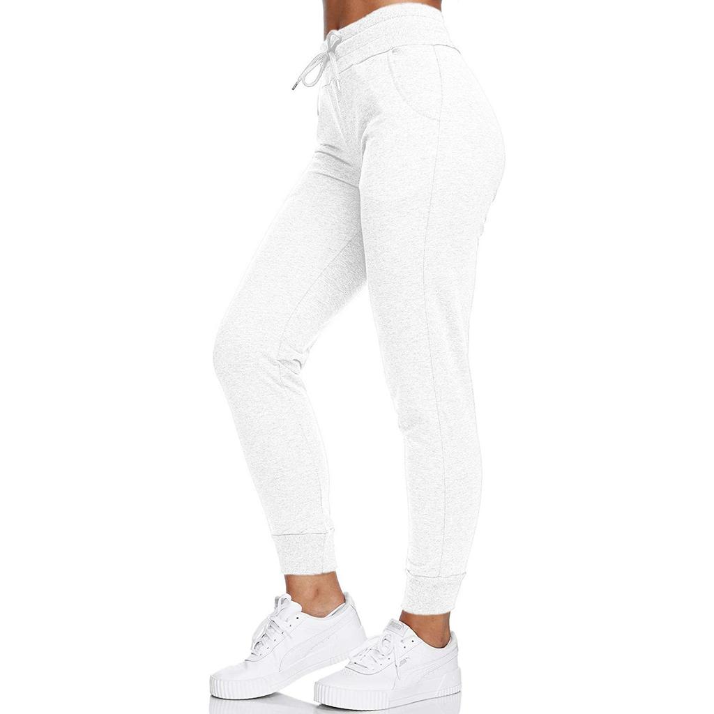Fashion Womens High Waist Fastening Solid Color Trousers Ladies Leisure Pants